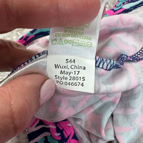 Lilly Pulitzer Tala Romper Lobstah Roll Pink Navy XL - Picture 5 of 12